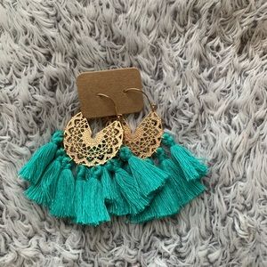Turquoise tassel Earrings